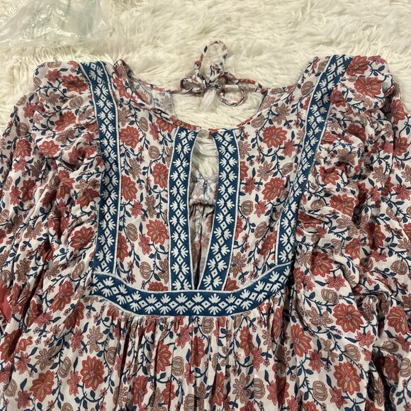 Rachel Zoe womens Small boho tunic v neck priarie cottage - Picture 12 of 13